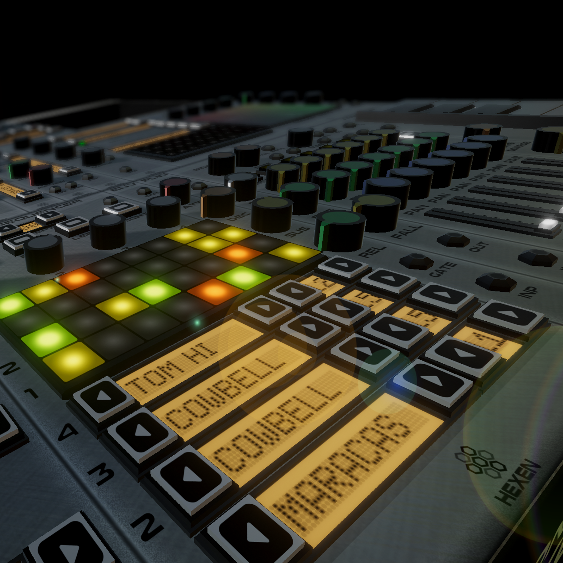 Hexen synthesizer interface